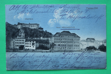 AK Passau / 1915 / Neue Mädchenschule Schule / Oberhaus / Architektur